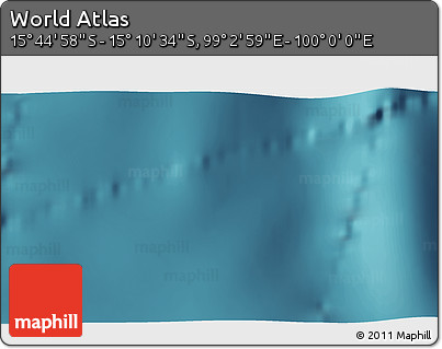 Satellite 3D Map of the Area around 15° 27' 46" S, 99° 31' 30" E