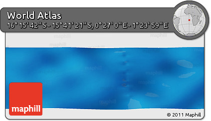 Physical Panoramic Map of the Area around 15° 58' 32" S, 0° 55' 29" E