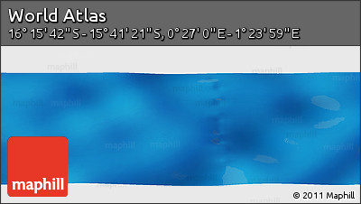 Physical Panoramic Map of the Area around 15° 58' 32" S, 0° 55' 29" E