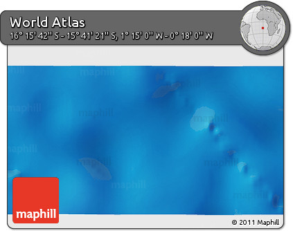 Physical 3D Map of the Area around 15° 58' 32" S, 0° 46' 30" W