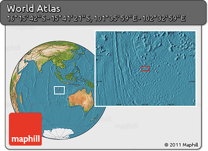 Satellite Location Map of the Area around 15° 58' 32" S, 102° 4' 29" E