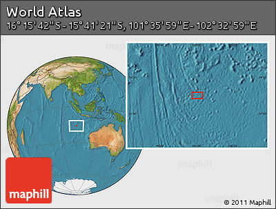 Satellite Location Map of the Area around 15° 58' 32" S, 102° 4' 29" E