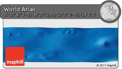 Physical Panoramic Map of the Area around 15° 58' 32" S, 102° 55' 30" E