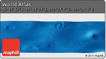 Physical Panoramic Map of the Area around 15° 58' 32" S, 102° 55' 30" E