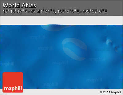 Shaded Relief 3D Map of the Area around 15° 58' 32" S, 105° 28' 29" E