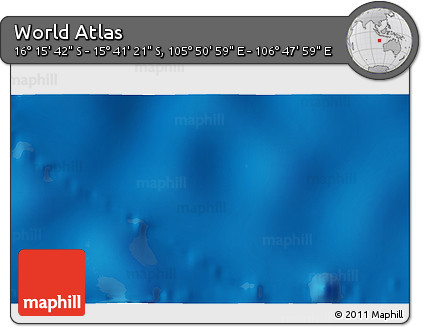 Shaded Relief 3D Map of the Area around 15° 58' 32" S, 106° 19' 29" E