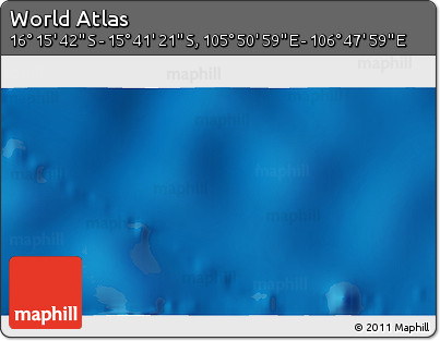 Shaded Relief 3D Map of the Area around 15° 58' 32" S, 106° 19' 29" E