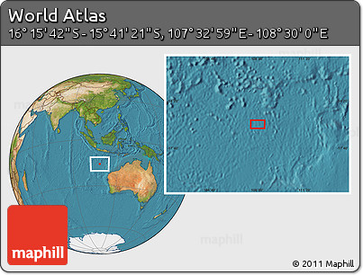 Satellite Location Map of the Area around 15° 58' 32" S, 108° 1' 30" E