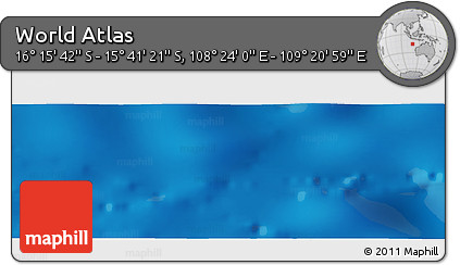 Physical Panoramic Map of the Area around 15° 58' 32" S, 108° 52' 30" E