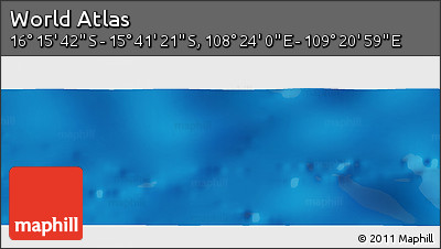 Physical Panoramic Map of the Area around 15° 58' 32" S, 108° 52' 30" E