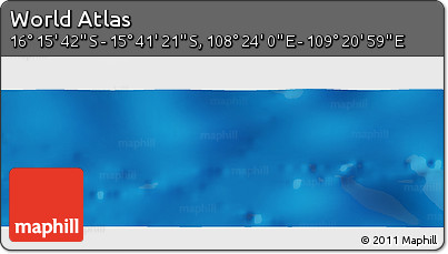 Physical Panoramic Map of the Area around 15° 58' 32" S, 108° 52' 30" E