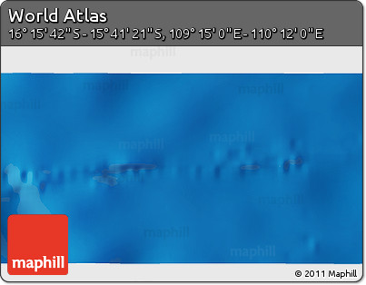 Shaded Relief 3D Map of the Area around 15° 58' 32" S, 109° 43' 29" E