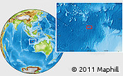 Physical Location Map of the area around 15° 58' 32" S, 109° 43' 29" E