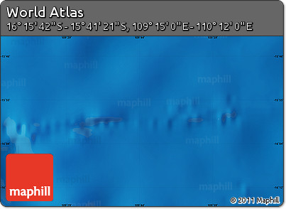 Physical Map of the Area around 15° 58' 32" S, 109° 43' 29" E
