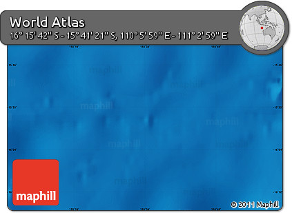 Physical Map of the Area around 15° 58' 32" S, 110° 34' 29" E