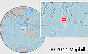 Gray Location Map of the area around 15° 58' 32" S, 112° 16' 30" E, hill shading