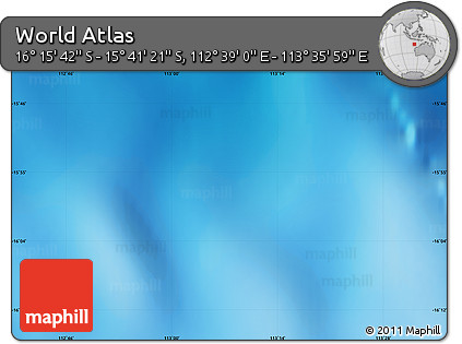 Physical Map of the Area around 15° 58' 32" S, 113° 7' 30" E
