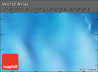 Physical Map of the Area around 15° 58' 32" S, 113° 7' 30" E
