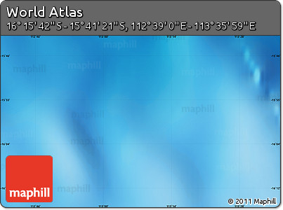 Physical Map of the Area around 15° 58' 32" S, 113° 7' 30" E