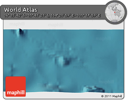Satellite 3D Map of the Area around 15° 58' 32" S, 114° 49' 29" E