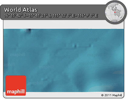 Satellite 3D Map of the Area around 15° 58' 32" S, 115° 40' 30" E