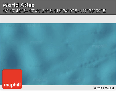 Satellite 3D Map of the Area around 15° 58' 32" S, 117° 22' 30" E
