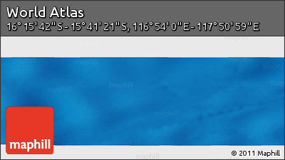 Physical Panoramic Map of the Area around 15° 58' 32" S, 117° 22' 30" E