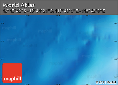 Physical Map of the Area around 15° 58' 32" S, 118° 13' 29" E