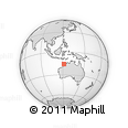 Outline Map of the Area around 15° 58' 32" S, 121° 37' 30" E, rectangular outline