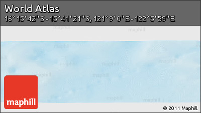 Physical Panoramic Map of the Area around 15° 58' 32" S, 121° 37' 30" E