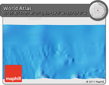 Physical 3D Map of the Area around 15° 58' 32" S, 127° 25' 30" W