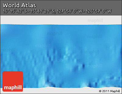 Physical 3D Map of the Area around 15° 58' 32" S, 127° 25' 30" W