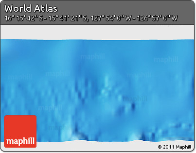 Physical 3D Map of the Area around 15° 58' 32" S, 127° 25' 30" W