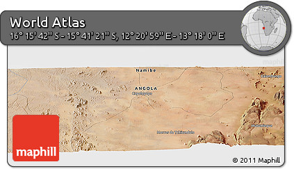 Satellite Panoramic Map of the Area around 15° 58' 32" S, 12° 49' 29" E