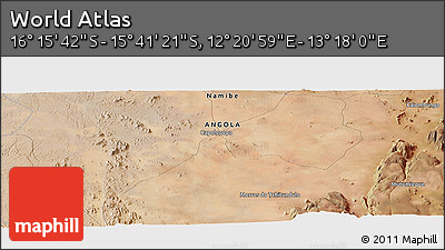 Satellite Panoramic Map of the Area around 15° 58' 32" S, 12° 49' 29" E