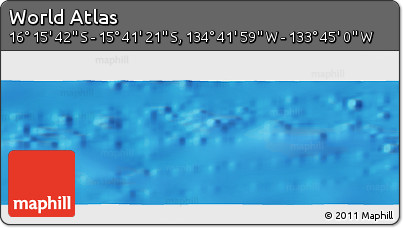 Shaded Relief Panoramic Map of the Area around 15° 58' 32" S, 134° 13' 29" W