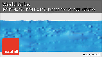 Shaded Relief Panoramic Map of the Area around 15° 58' 32" S, 134° 13' 29" W