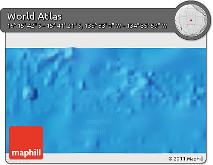 Physical 3D Map of the Area around 15° 58' 32" S, 135° 4' 29" W