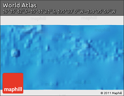 Physical 3D Map of the Area around 15° 58' 32" S, 135° 4' 29" W