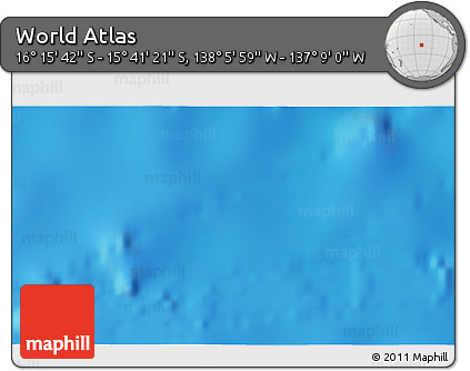 Physical 3D Map of the Area around 15° 58' 32" S, 137° 37' 30" W