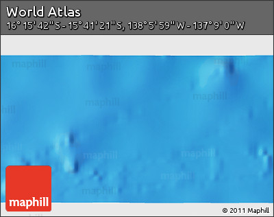 Physical 3D Map of the Area around 15° 58' 32" S, 137° 37' 30" W