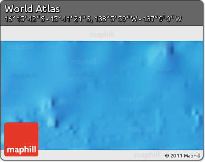 Physical 3D Map of the Area around 15° 58' 32" S, 137° 37' 30" W