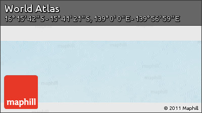 Physical Panoramic Map of the Area around 15° 58' 32" S, 139° 28' 29" E