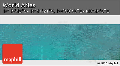 Satellite Panoramic Map of the Area around 15° 58' 32" S, 140° 19' 29" E