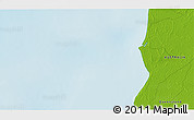 Physical 3D Map of the area around 15° 58' 32" S, 141° 10' 30" E