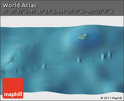 Satellite 3D Map of the Area around 15° 58' 32" S, 141° 1' 30" W