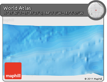 Political 3D Map of the Area around 15° 58' 32" S, 143° 34' 29" W