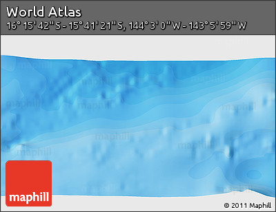 Political 3D Map of the Area around 15° 58' 32" S, 143° 34' 29" W