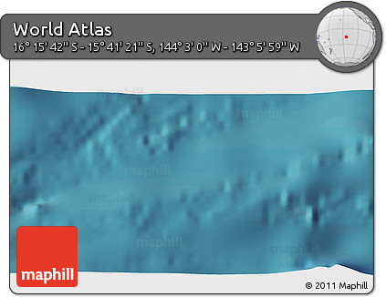 Satellite 3D Map of the Area around 15° 58' 32" S, 143° 34' 29" W
