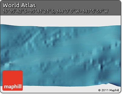 Satellite 3D Map of the Area around 15° 58' 32" S, 143° 34' 29" W